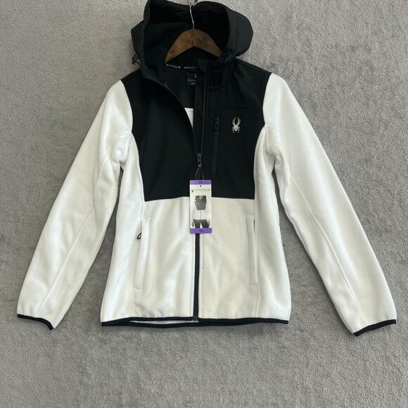 NEW Spyder Women's XS Fleece Polar Jacket Full Zip Hooded - Picture 3 of 9